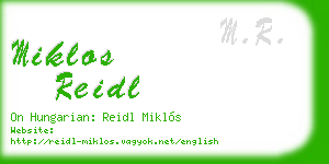 miklos reidl business card