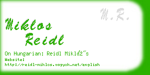 miklos reidl business card
